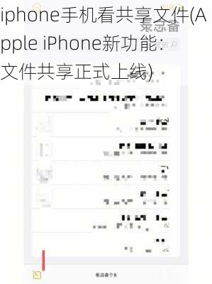 iphone手机看共享文件(Apple iPhone新功能：文件共享正式上线)