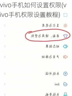 vivo手机如何设置权限(vivo手机权限设置教程)