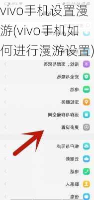 vivo手机设置漫游(vivo手机如何进行漫游设置)