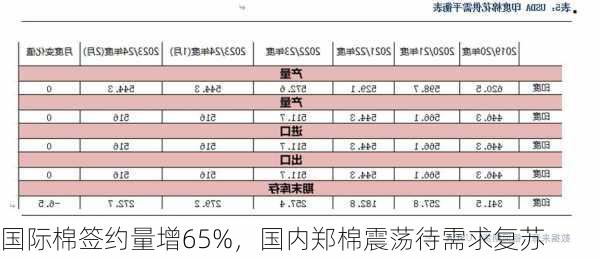 国际棉签约量增65%，国内郑棉震荡待需求复苏