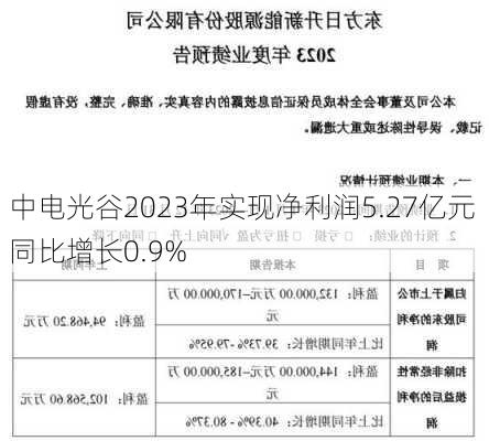 中电光谷2023年实现净利润5.27亿元 同比增长0.9%