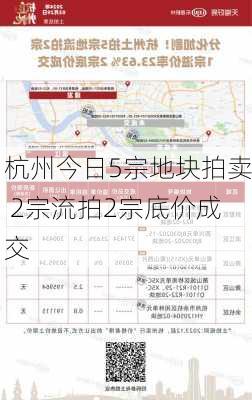 杭州今日5宗地块拍卖 2宗流拍2宗底价成交