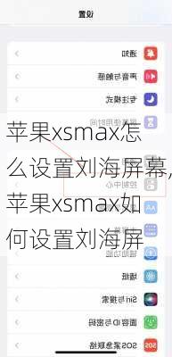 苹果xsmax怎么设置刘海屏幕,苹果xsmax如何设置刘海屏