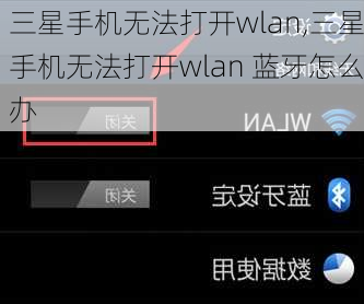 三星手机无法打开wlan,三星手机无法打开wlan 蓝牙怎么办