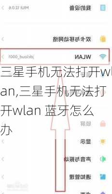 三星手机无法打开wlan,三星手机无法打开wlan 蓝牙怎么办