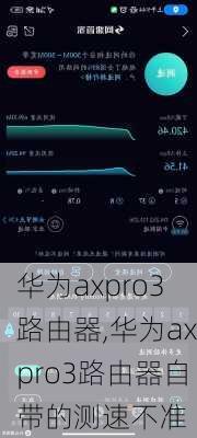 华为axpro3路由器,华为axpro3路由器自带的测速不准