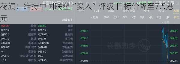 花旗：维持中国联塑“买入”评级 目标价降至7.5港元