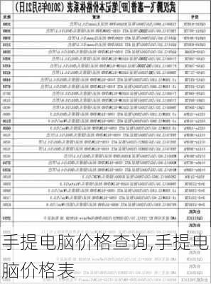 手提电脑价格查询,手提电脑价格表