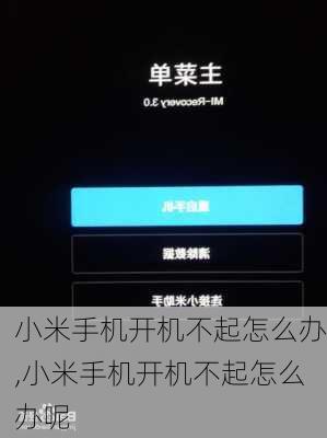 小米手机开机不起怎么办,小米手机开机不起怎么办呢