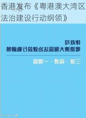 香港发布《粤港澳大湾区法治建设行动纲领》