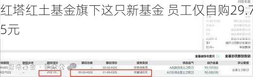 红塔红土基金旗下这只新基金 员工仅自购29.75元
