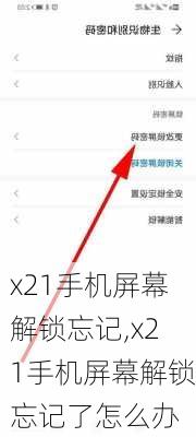 x21手机屏幕解锁忘记,x21手机屏幕解锁忘记了怎么办