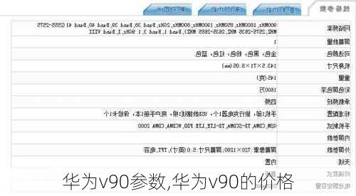 华为v90参数,华为v90的价格