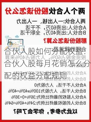 合伙入股如何分配权益：合伙入股每月花销怎么分配的权益分配规则