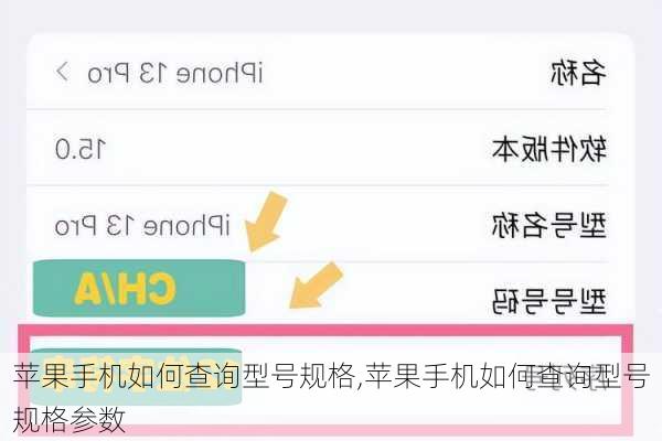 苹果手机如何查询型号规格,苹果手机如何查询型号规格参数