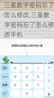 三星数字密码忘了怎么修改,三星数字密码忘了怎么修改手机