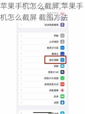 苹果手机怎么截屏,苹果手机怎么截屏 截图方法