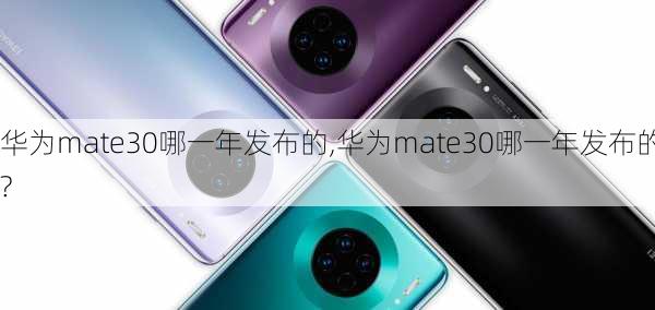 华为mate30哪一年发布的,华为mate30哪一年发布的?