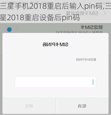 三星手机2018重启后输入pin码,三星2018重启设备后pin码