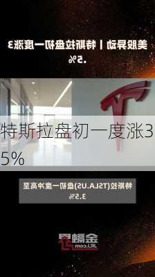 特斯拉盘初一度涨3.5%