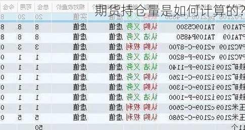 期货持仓量是如何计算的？