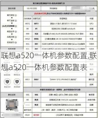 联想a520一体机参数配置,联想a520一体机参数配置表