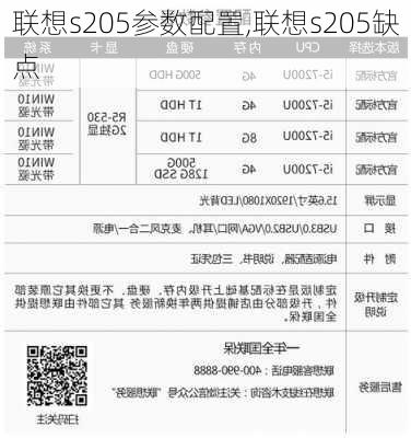 联想s205参数配置,联想s205缺点