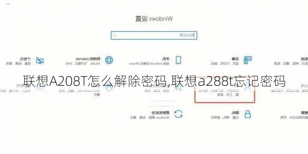 联想A208T怎么解除密码,联想a288t忘记密码