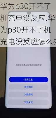 华为p30开不了机充电没反应,华为p30开不了机充电没反应怎么办