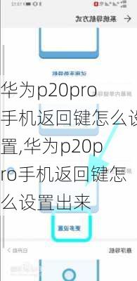 华为p20pro手机返回键怎么设置,华为p20pro手机返回键怎么设置出来