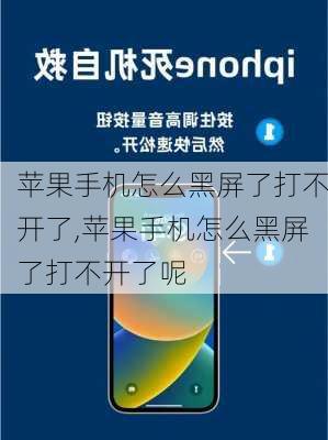 苹果手机怎么黑屏了打不开了,苹果手机怎么黑屏了打不开了呢