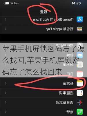 苹果手机屏锁密码忘了怎么找回,苹果手机屏锁密码忘了怎么找回来
