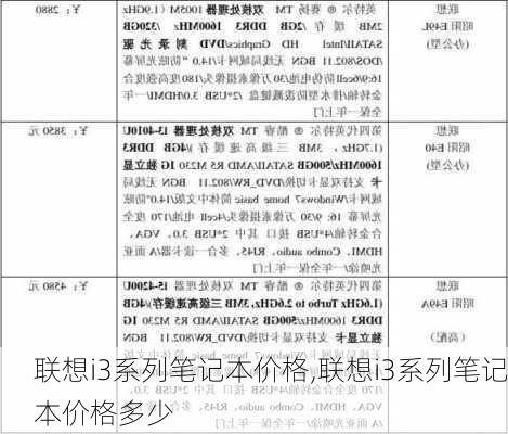 联想i3系列笔记本价格,联想i3系列笔记本价格多少