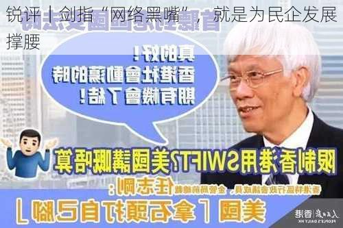 锐评｜剑指“网络黑嘴”，就是为民企发展撑腰