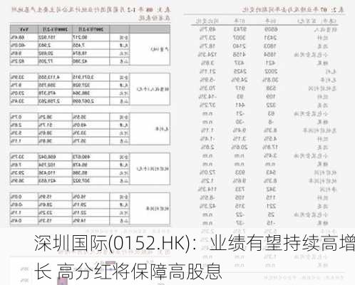 深圳国际(0152.HK)：业绩有望持续高增长 高分红将保障高股息