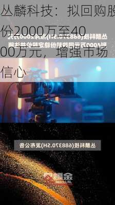 丛麟科技：拟回购股份2000万至4000万元，增强市场信心