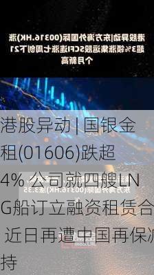 港股异动 | 国银金租(01606)跌超4% 公司就四艘LNG船订立融资租赁合同 近日再遭中国再保减持