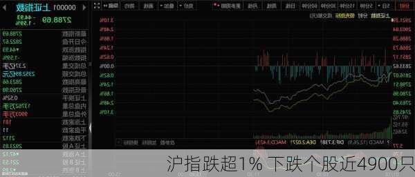 沪指跌超1% 下跌个股近4900只