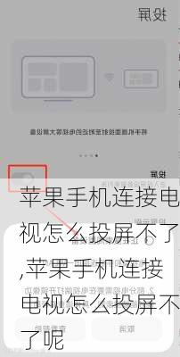 苹果手机连接电视怎么投屏不了,苹果手机连接电视怎么投屏不了呢