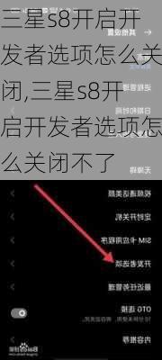 三星s8开启开发者选项怎么关闭,三星s8开启开发者选项怎么关闭不了