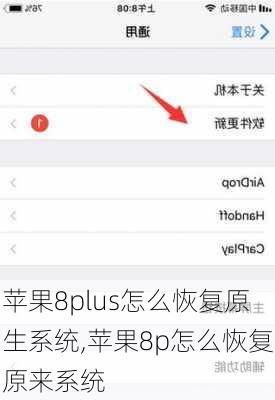 苹果8plus怎么恢复原生系统,苹果8p怎么恢复原来系统