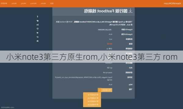 小米note3第三方原生rom,小米note3第三方 rom