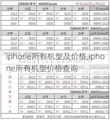 iphone所有机型及价格,iphone所有机型价格查询