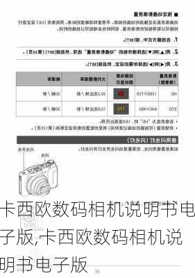 卡西欧数码相机说明书电子版,卡西欧数码相机说明书电子版