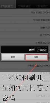 三星如何刷机,三星如何刷机 忘了密码