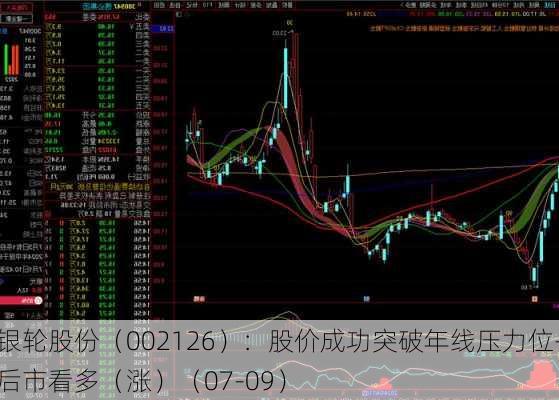 银轮股份（002126）：股价成功突破年线压力位-后市看多（涨）（07-09）