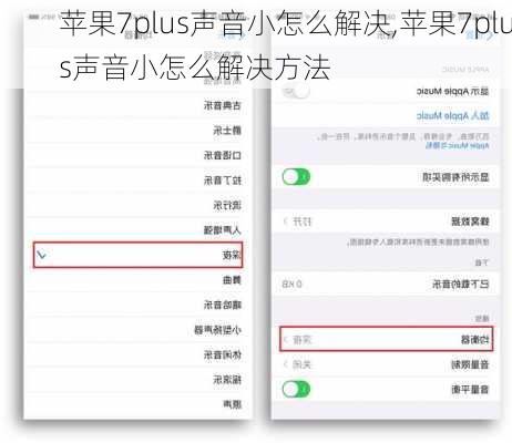 苹果7plus声音小怎么解决,苹果7plus声音小怎么解决方法