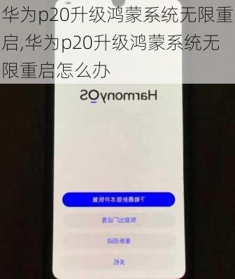 华为p20升级鸿蒙系统无限重启,华为p20升级鸿蒙系统无限重启怎么办