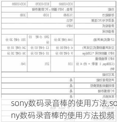 sony数码录音棒的使用方法,sony数码录音棒的使用方法视频