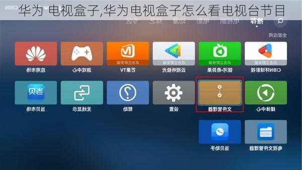 华为 电视盒子,华为电视盒子怎么看电视台节目